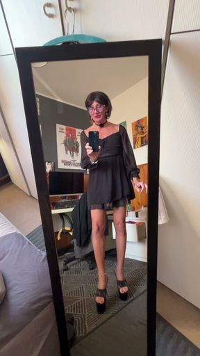 Sexy Walk in Front of the Mirror 01