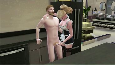 Empregada &eacute_ fodida pelo chefe em casa. The Sims 4