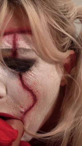 Horny Clown Sucks & Foot-milks Every Drop of Cum