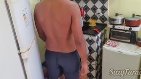 comendo ebony bbw na cozinha