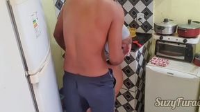 comendo ebony bbw na cozinha