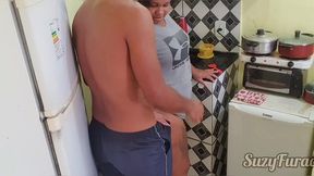 comendo ebony bbw na cozinha