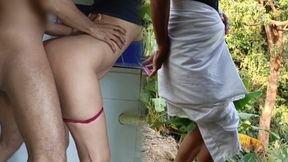 MORNING SQUIRTS IN THE OUTDOOR FOREST