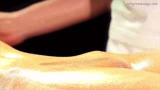 Vera babe massaged for the first time