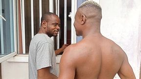 an african mum was feeling her self and her neighbor was peeping at her from the window full video