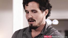 ”Very big boobed milf Casca Akashova endures a thick prick penetrating her bald cun”