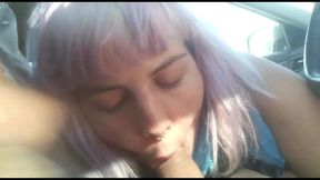She Can't Resist and Suck Me While Driving in the Car