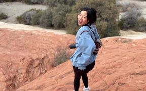 POV Lost Asian Hitchhiker Babe