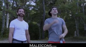 MaleIcons.com - Shy gay beauty's secret anal play on a date with big cock and intense