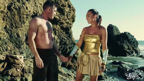 TRANS ANGELS - Wonder Woman Chanel Santini Turns A Rescue Mission Into An Unforgettable Anal Adventure