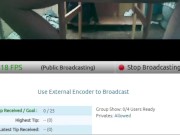 Boss jerks his cock under the desk