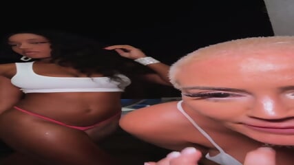 short hair pawg milf and black friend