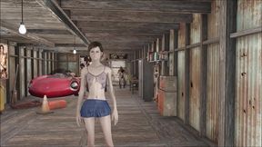 Sexy Brunette Anime Chick Gets Fucked In Fallout 4 Style Game Fashion