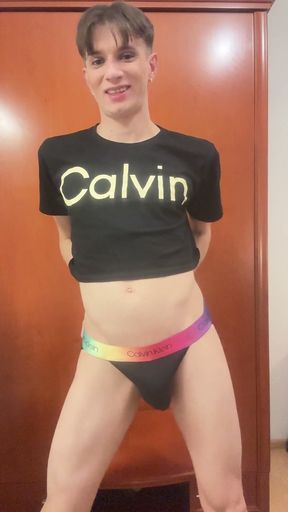 Cute Twink and Big Toy