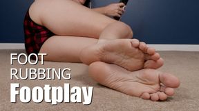 Feet Laying on Side Plaid Panties Foot Rubbing Footplay - Kylie Jacobsx - WMV 1080p HD