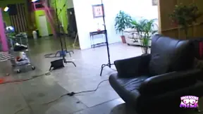 She Shows Her Boobs and Gives a Blowjob in the Back Seat of the Car.