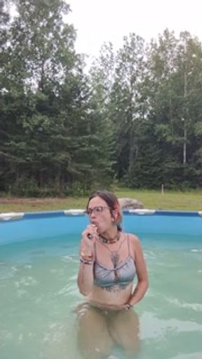 Enjoying The Backyard Pool