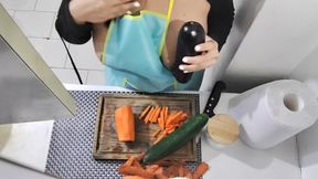 I shove a huge cucumber up my hungry asshole - Fetish