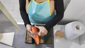 I shove a huge cucumber up my hungry asshole - Fetish
