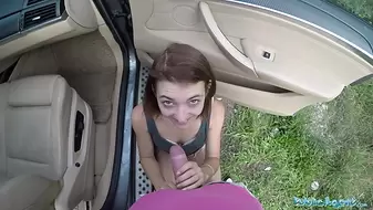 Public Porn Hitchhiking Student Fucks Fat Cock