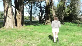 Blonde MILF Patricia gets naughty on the side of the highway