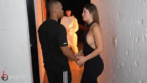 Colombian Latina teen gets big black cock in the bathroom