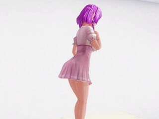 CG ANIME Cute elf masturbates on the daybed