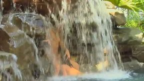 Waterfall fucking of extremely hot lesbian babes