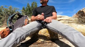 Pissing My Jeans and Jerking off Out in the Desert