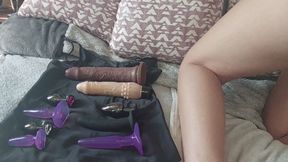 Anal Training with Larger and Larger Dildos - CuteBootyBabe21 works her way up to ANAL MASTER