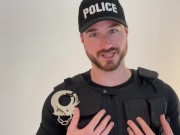 Giant growth police officer donut