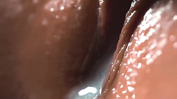 ASMR Compared dildo and cock. Close-up penetrations