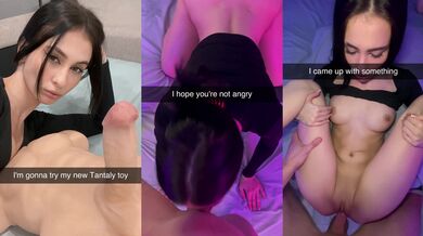 Snapchat of Cheating 19 years old Slut For Cuckold with Creampie and Tantaly