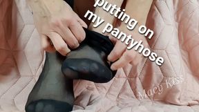 putting on my pantyhose 720p