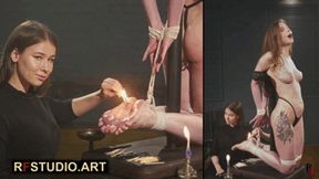 Meloxy Topless on Her Knees - Candle Play on Her Oily Soles by Patty (UHD 4K MP4)