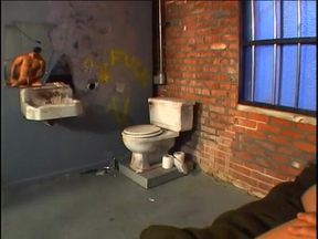 Nice guy in a prison is calming his horny dong