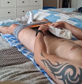 Gay cum in sock