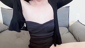 Asian cd eva in tight black skirt and pantyhose
