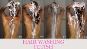 Foamy Hair Wash from Behind