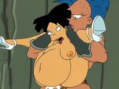 Hentai redhead gives blowjob and having sex