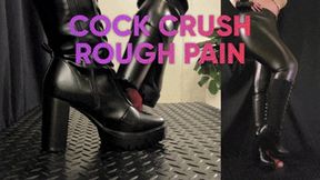 Cock Crush Rough Pain in Leather Black High Heels Boots (Double Version) - Tamystarly - Balls Trample, CBT, Bootjob, Trampling, Shoejob, Stomping