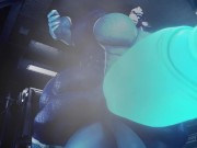 Growth Ray, Druth cloth tearing muscle growth animation sequence