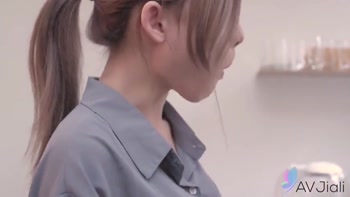 Lin misses work and a colleague comes to her and fucks her.