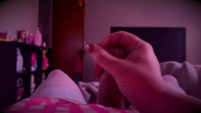 Sissy Crossdresser Jerks Her Cock