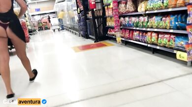 Blonde MILF gets ass fucked in Walmart lot with couples walking near