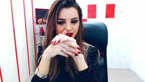 Goth Ariana Sits Clothed