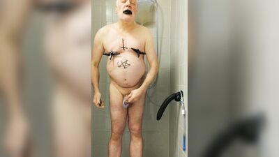 satan slave Gerard undergoes a pure enema treatment