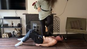 Hard Barefoot Trampling | Heavy Stomping, Jumping on Stomach + Cock & Balls Crush - No Mercy Foot Domination