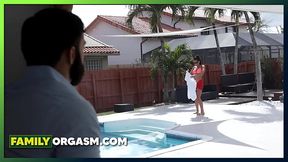 FamilyOrgasm - Stalker Step Uncle Approach to his StepNiece While Taking Sun at Poolside - Vienna Black