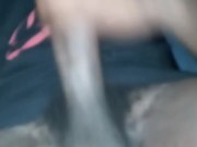 Trying to buss that nut out this big ass cock